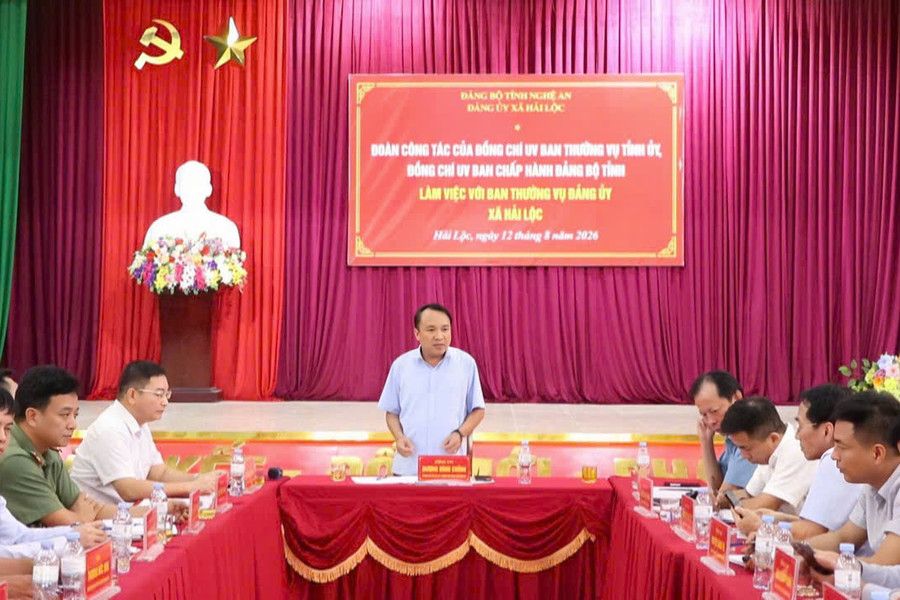 Phó Chủ tịch Thường trực HĐND tỉnh khảo sát, làm việc tại xã Hải Lộc