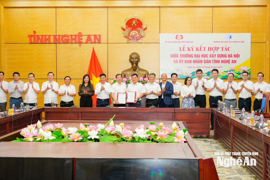 UBND tỉnh Nghệ An ký kết hợp tác với Trường Đại học Xây dựng Hà Nội