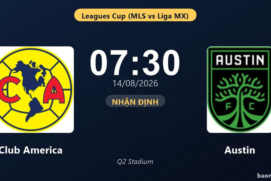 Trực tiếp Club America vs Austin: Trận đấu đang diễn ra