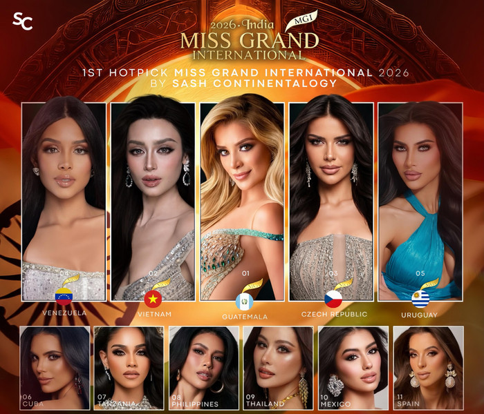 Đại diện Việt Nam Emoura Phạm được dự đoán giành ngôi Á hậu 1 Miss Grand International 2026