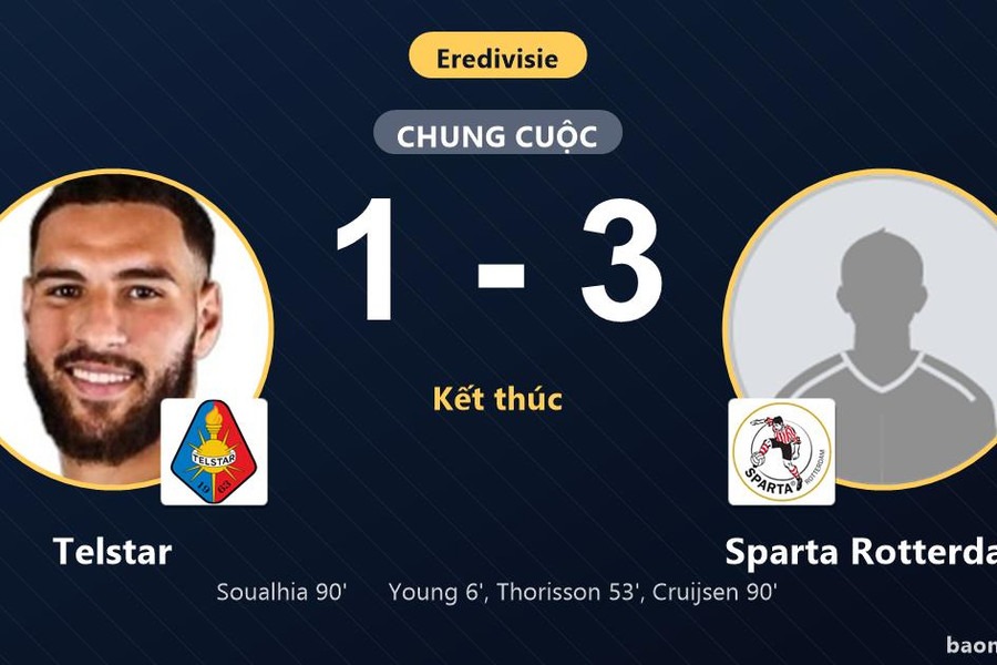 Đánh bại Telstar 1-3 tại BUKO Stadion, Sparta Rotterdam giải khát điểm số khiến chủ nhà ôm hận