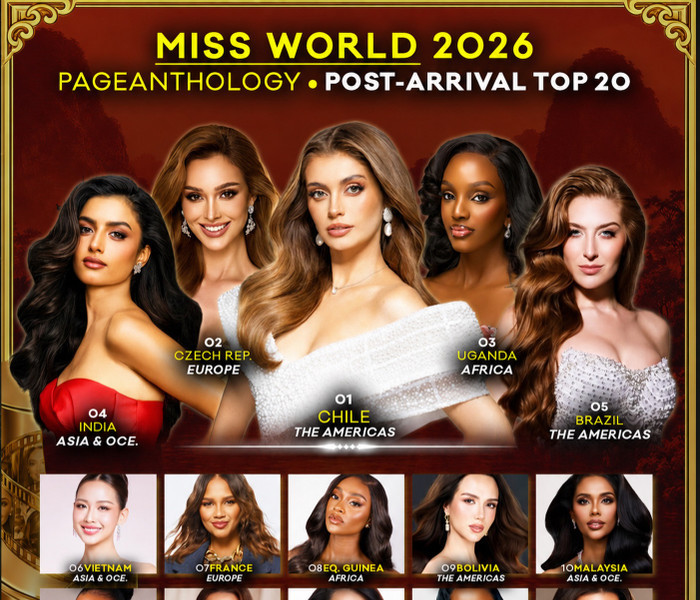 Đại diện Việt Nam Bảo Ngọc đứng thứ 6 bảng dự đoán Miss World lần thứ 73 tại Nha Trang