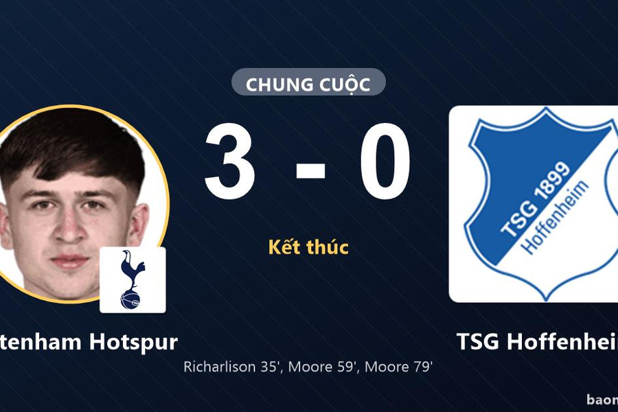 Thắng thuyết phục TSG Hoffenheim 3-0, Tottenham Hotspur khiến đội khách nhận thất bại nặng nề