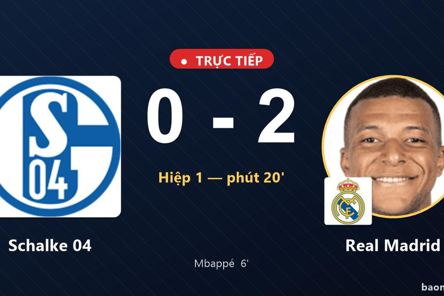 Trực tiếp Schalke 04 vs Real Madrid: Real Madrid nhân đôi cách biệt