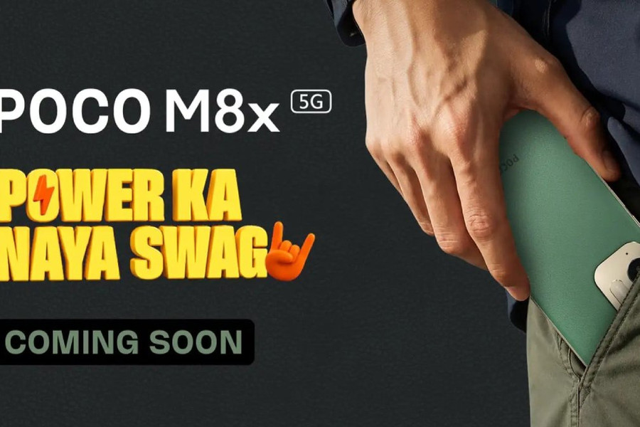 POCO M8x 5G chính thức lộ diện thiết kế tối giản cùng khung viền màu vàng vô cùng ấn tượng