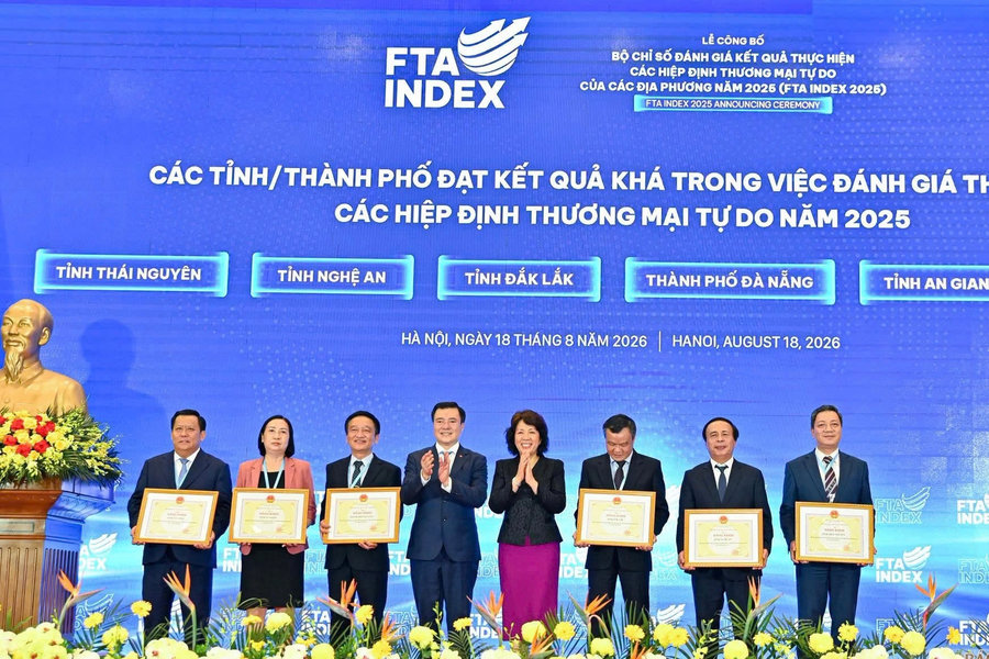 Nghệ An đứng thứ 8/34 bảng xếp hạng chỉ số FTA của cả nước