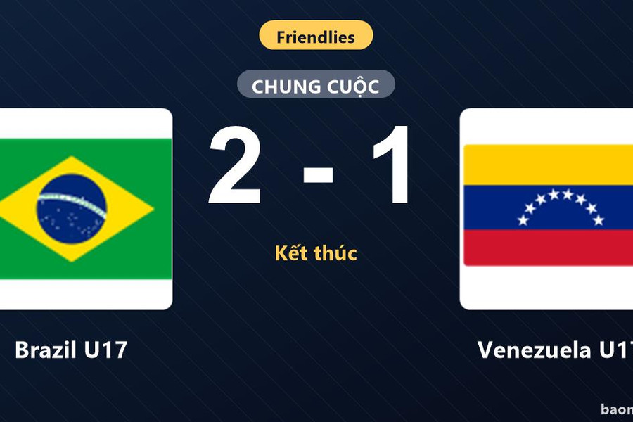 Brazil U17 vượt qua Venezuela U17 trong cuộc so tài giao hữu quốc tế