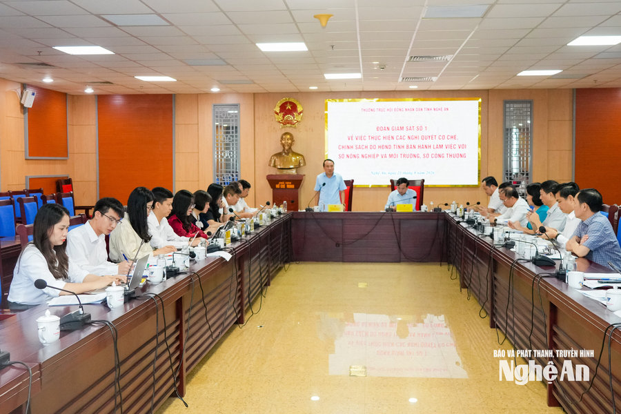 Thường trực HĐND tỉnh làm việc với Sở Nông nghiệp và Môi trường, Sở Công Thương