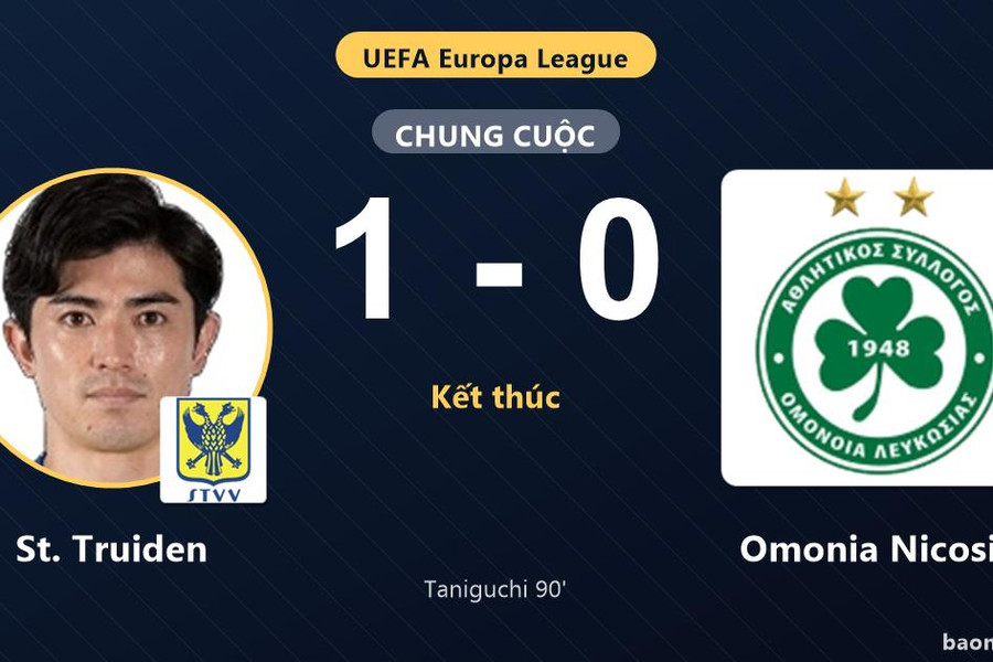 St. Truiden 1-0 Omonia Nicosia: St. Truiden giành chiến thắng