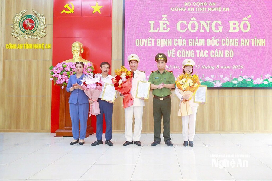 Công bố quyết định công tác cán bộ Trường Văn hóa Công an nhân dân VI