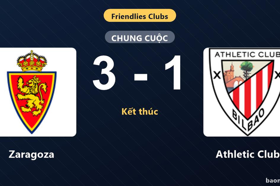 Đánh bại Athletic Club, Zaragoza tạo đà hưng phấn ở trận giao hữu