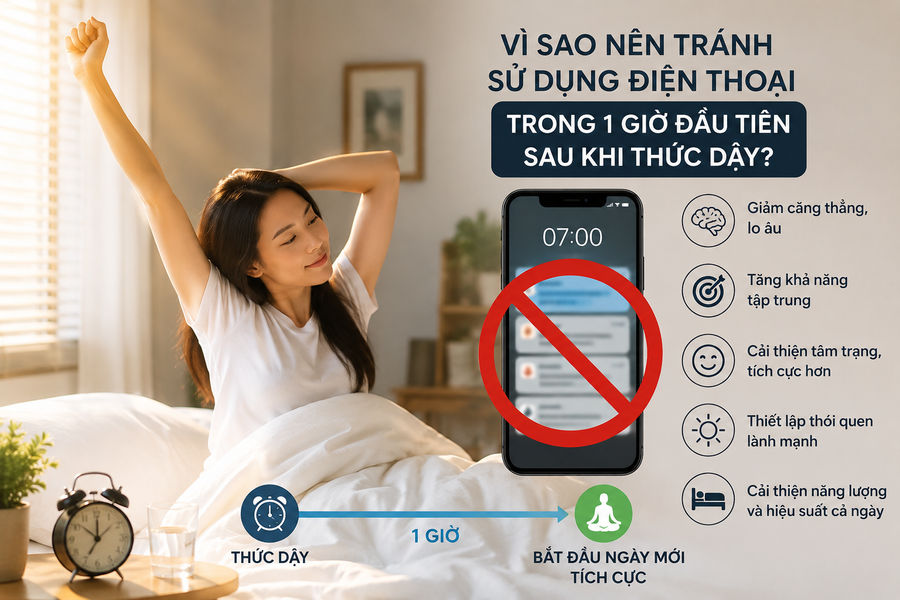Thói quen lướt điện thoại ngay khi thức dậy buổi sáng ảnh hưởng đến sức khỏe tâm thần như thế nào?