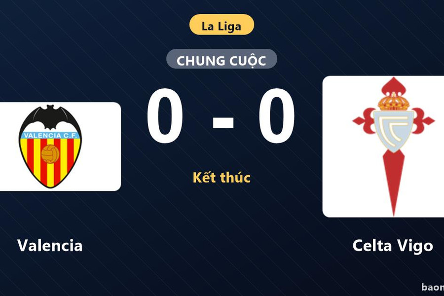 Bất phân thắng bại tại Mestalla, Valencia và Celta Vigo chia điểm