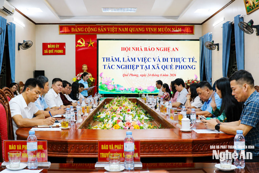 Hội Nhà báo Nghệ An đi thực tế tại xã Quế Phong