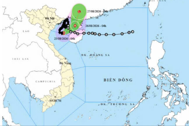 Tin nhanh bão số 4 - cập nhật lúc 5h sáng 25/8