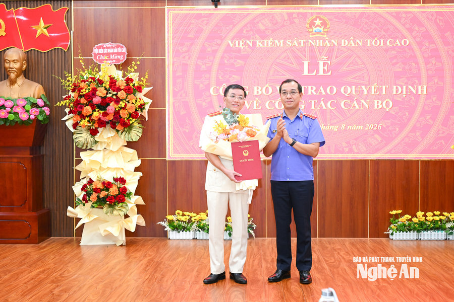 Ông Trần Xuân Trường được bổ nhiệm giữ chức Phó Viện trưởng Viện Kiểm sát nhân dân tỉnh Nghệ An