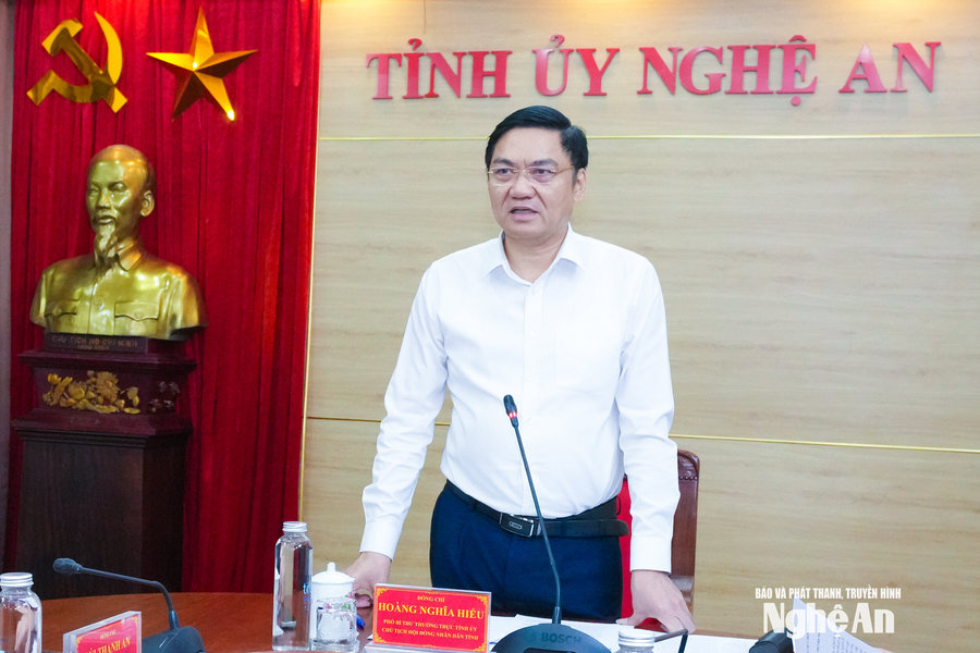 Thường trực Tỉnh ủy Nghệ An triển khai một số nhiệm vụ trọng tâm lĩnh vực nội chính