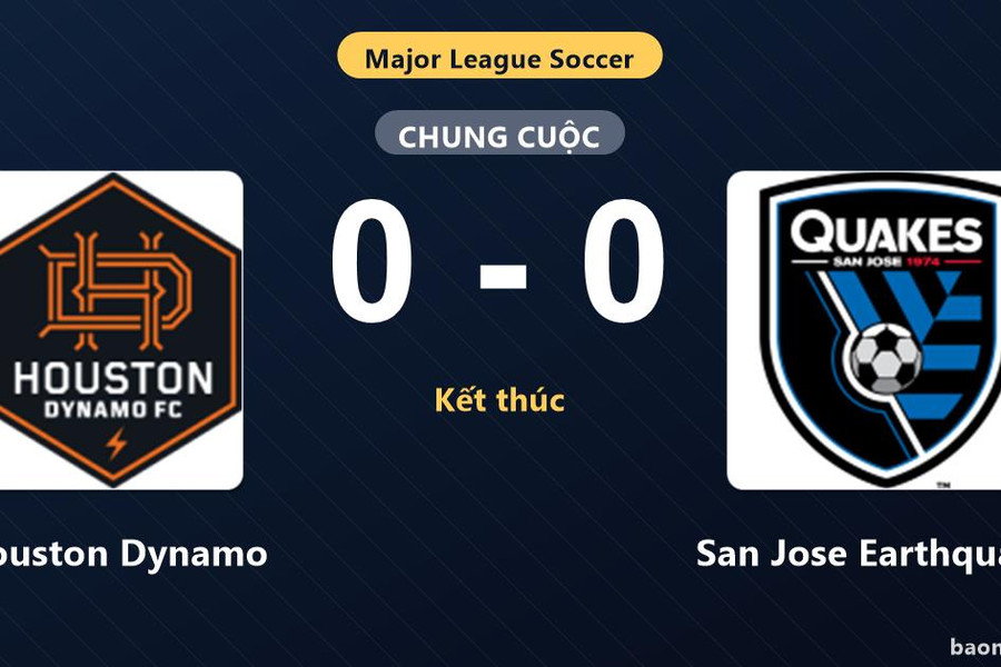 Hòa San Jose Earthquakes không bàn thắng, Houston Dynamo giữ vững vị trí nhì bảng