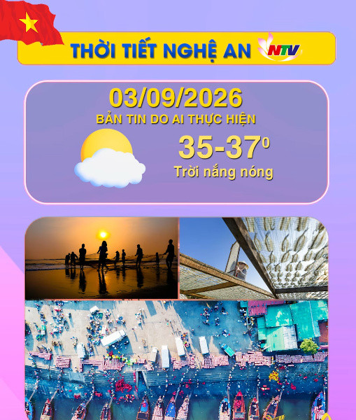 Thời tiết Nghệ An hôm nay - 03/09/2026