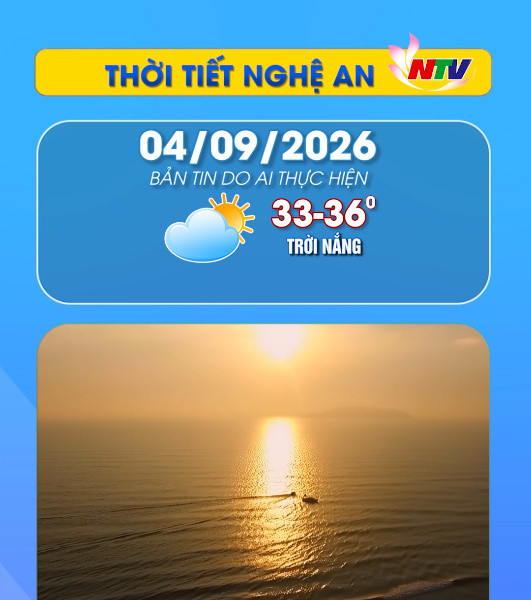 Thời tiết Nghệ An hôm nay 4/9/2026