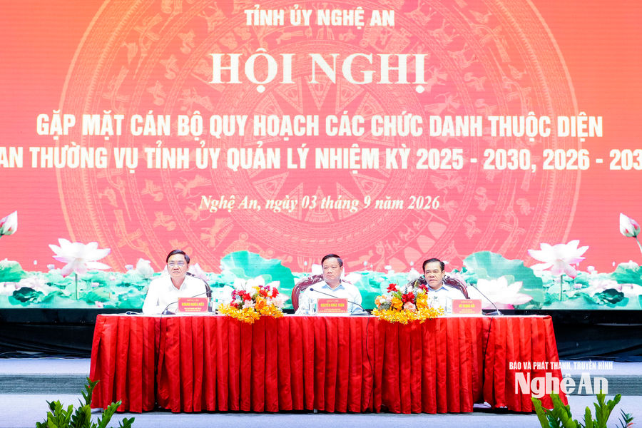 Thường trực Tỉnh uỷ gặp mặt cán bộ quy hoạch các chức danh thuộc diện Ban Thường vụ Tỉnh uỷ quản lý