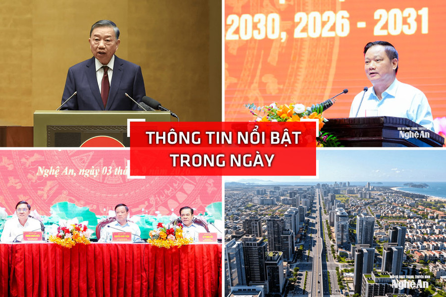 Nghệ An: Thông tin nổi bật ngày 3/9