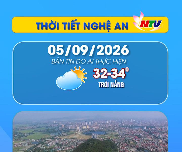 Thời tiết Nghệ An hôm nay 05/09/2026