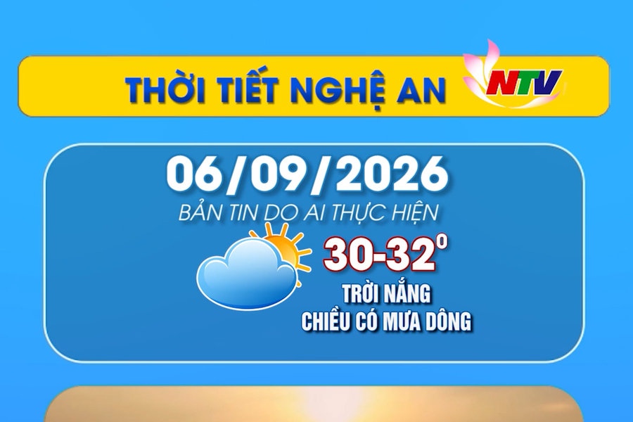 Thời tiết Nghệ An hôm nay - 06/09/2026