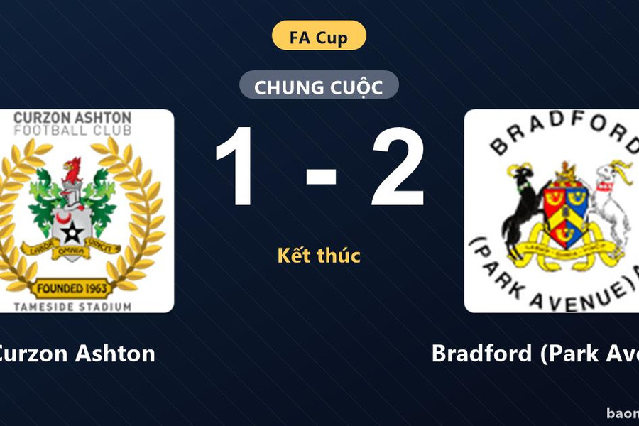 Bradford (Park Avenue) đánh bại Curzon Ashton tại vòng loại FA Cup
