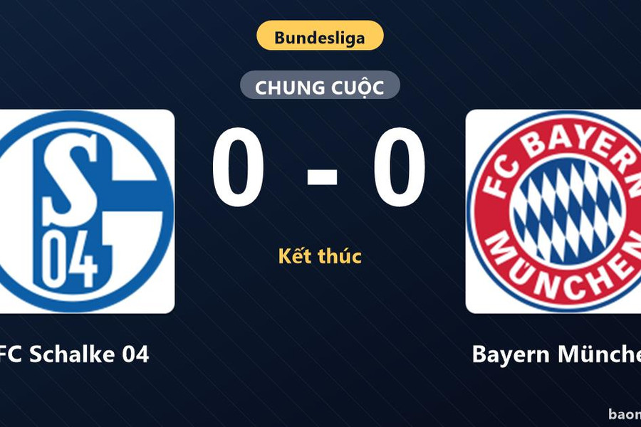 FC Schalke 04 cầm chân Bayern München không bàn thắng tại Veltins Arena