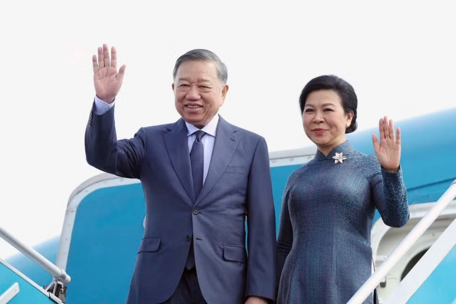 Tổng Bí thư, Chủ tịch nước Tô Lâm cùng Phu nhân lên đường thăm cấp Nhà nước tới Nga