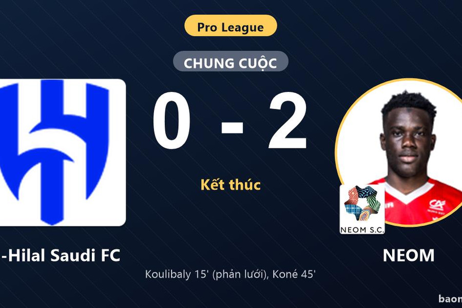 Gây sốc hạ Al-Hilal Saudi FC, NEOM lên thứ 7 dù chủ nhà vẫn giữ ngôi đầu