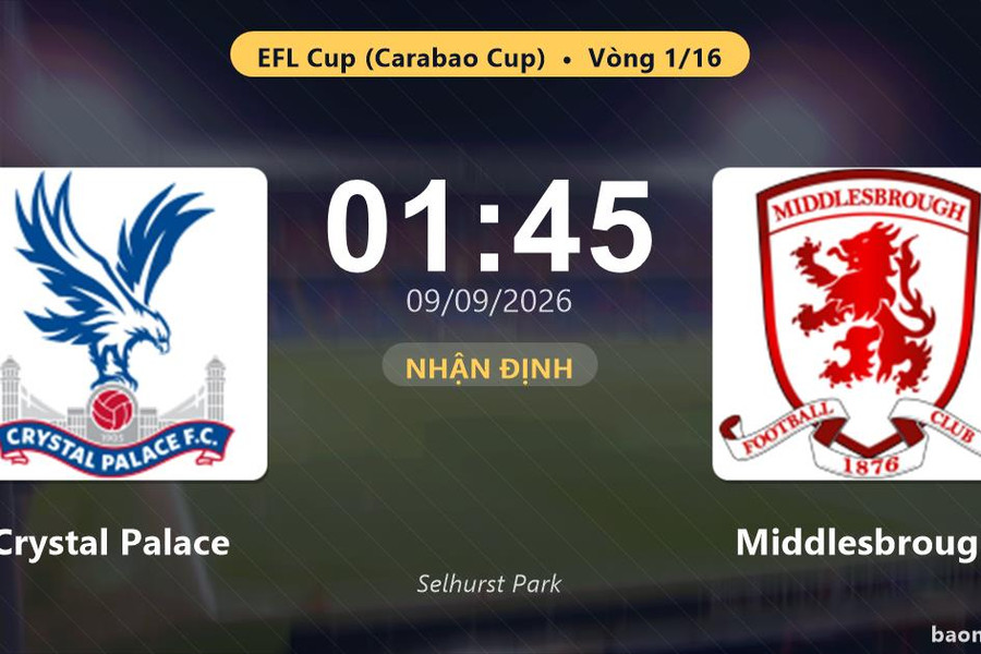 Nhận định Crystal Palace vs Middlesbrough: Thắng để đi tiếp