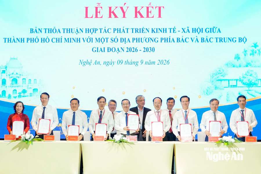 TP. Hồ Chí Minh và 8 tỉnh, thành phía Bắc, Bắc Trung Bộ ký kết hợp tác giai đoạn 2026-2030