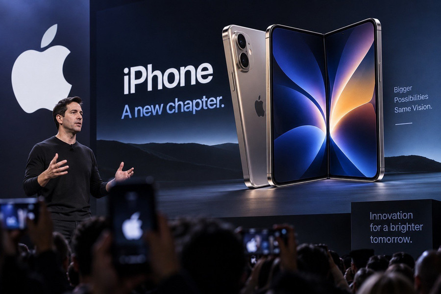iPhone màn hình gập kiểu cuốn sách: Cuộc đổi mới thiết kế lớn nhất sau gần 20 năm của Apple