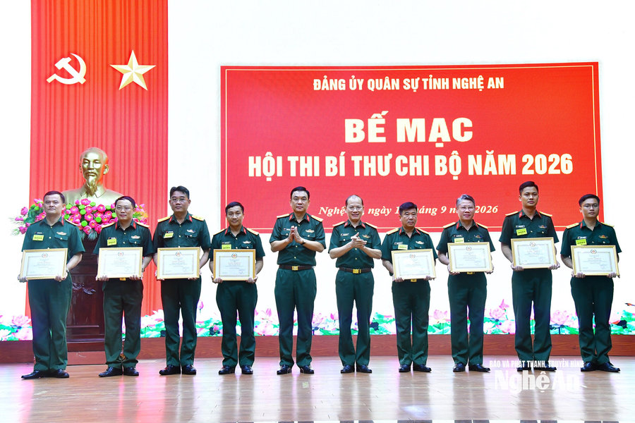 Đảng ủy Quân sự tỉnh bế mạc Hội thi Bí thư chi bộ năm 2026