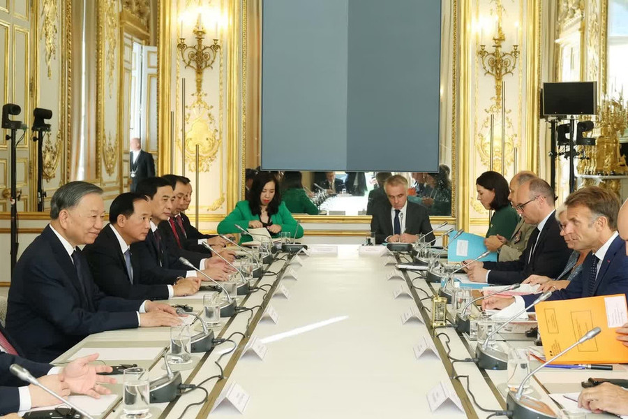 Tổng Bí thư, Chủ tịch nước Tô Lâm hội đàm với Tổng thống Emmanuel Macron