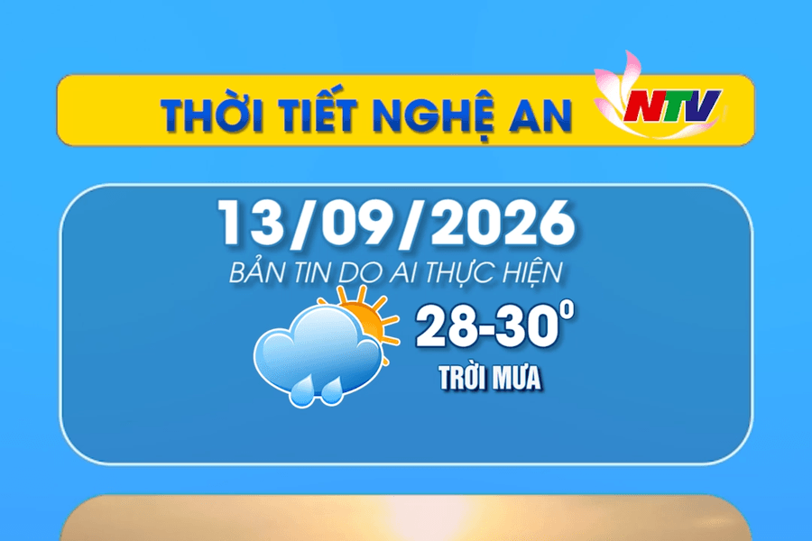 Thời tiết Nghệ An hôm nay - 13/09/2026