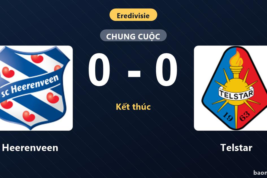 Chia điểm không bàn thắng, Heerenveen và Telstar níu chân nhau ở nhóm dưới