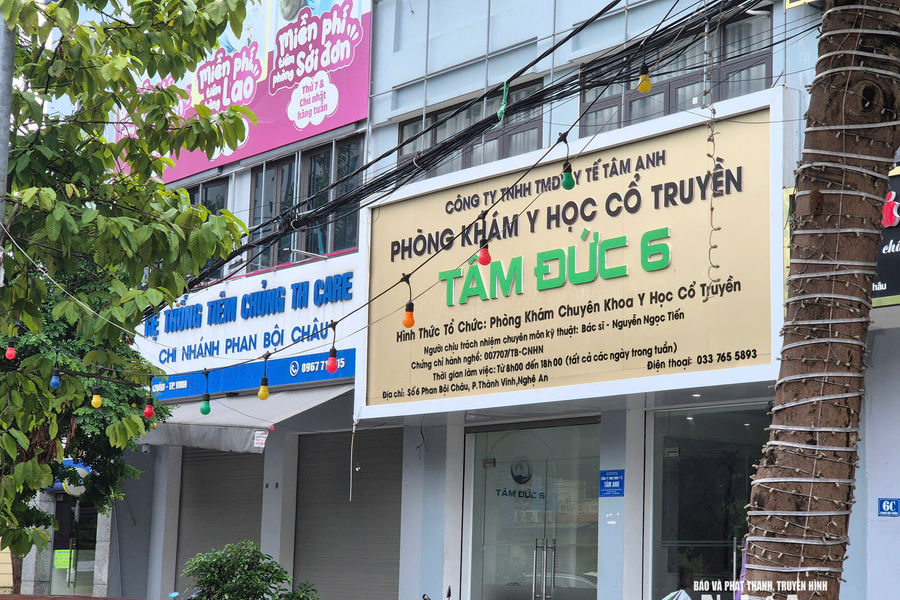 Nghệ An: Phòng khám Y học cổ truyền Tâm Đức 6 bị phạt 152 triệu đồng, đình chỉ hoạt động 12 tháng