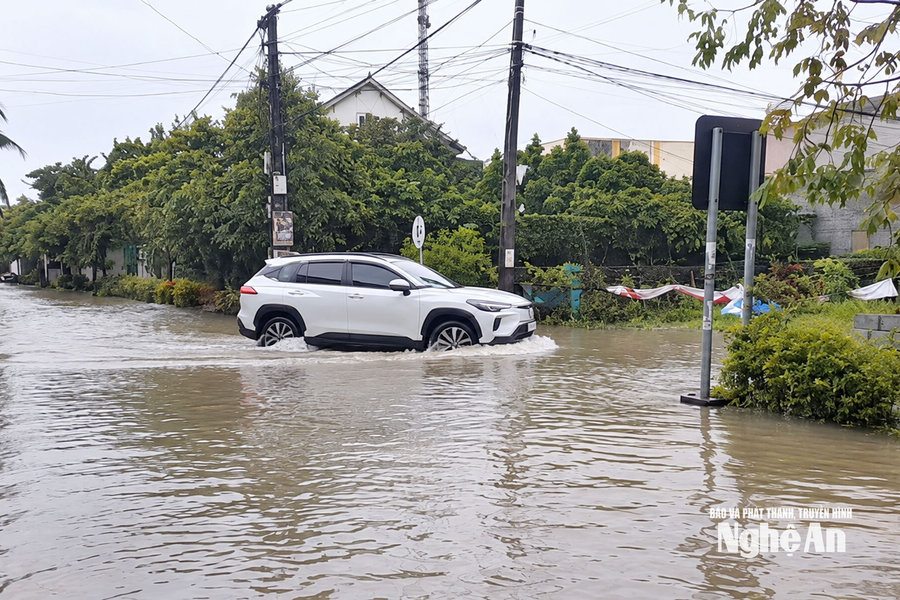 Mưa to gây ngập lụt tại khu vực phía Bắc tỉnh Nghệ An