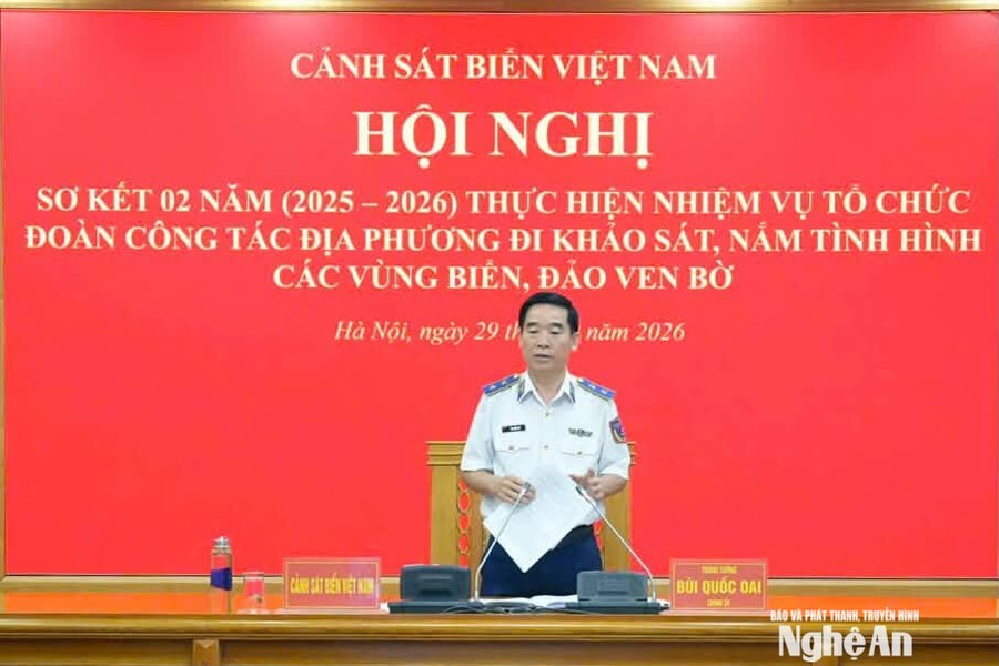 Cảnh sát biển Sơ kết công tác khảo sát, nắm tình hình biển, đảo