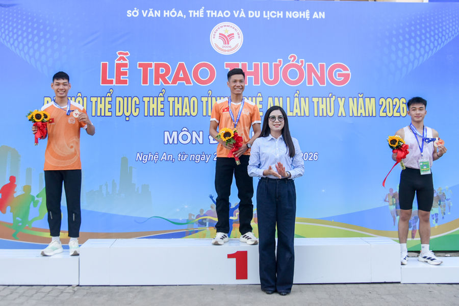 Phường Vinh Phú dẫn đầu môn điền kinh Đại hội Thể dục Thể thao tỉnh Nghệ An