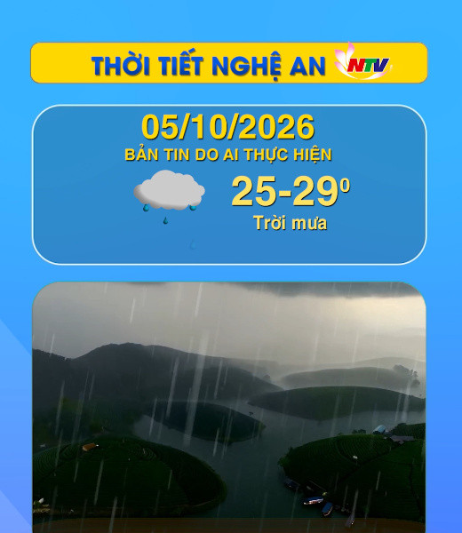 Thời tiết Nghệ An hôm nay 05/10/2026