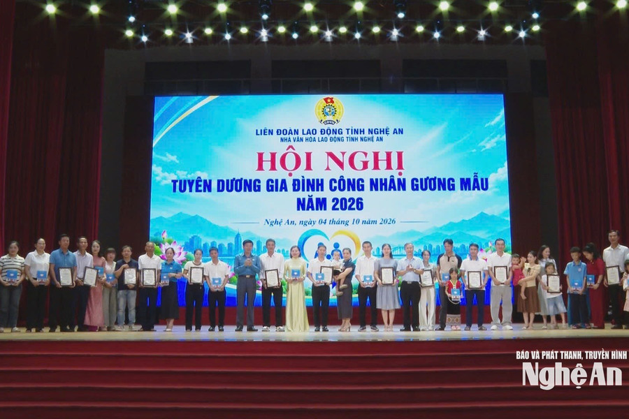 Tuyên dương 66 gia đình công nhân gương mẫu năm 2026