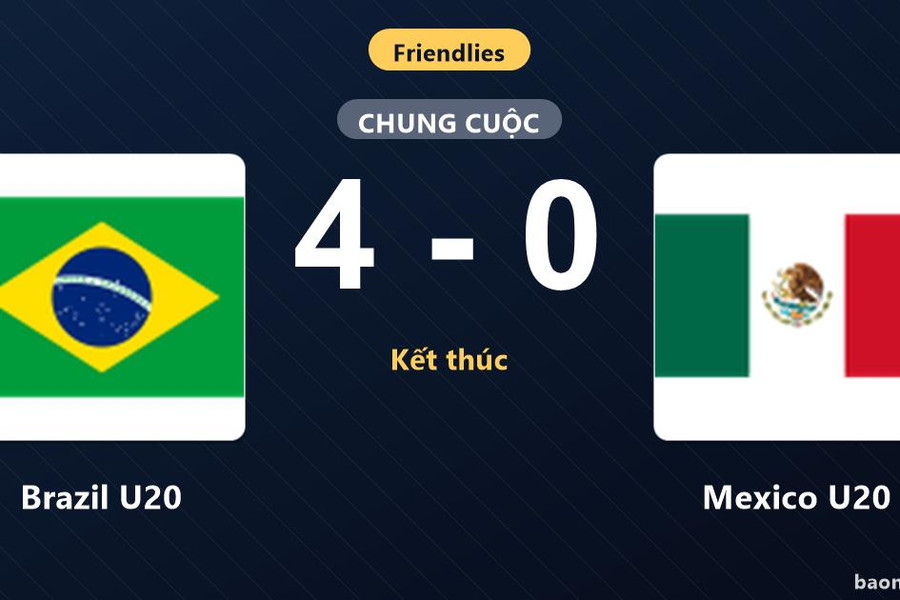 Bùng nổ hiệp hai, Brazil U20 vùi dập Mexico U20 bốn bàn không gỡ