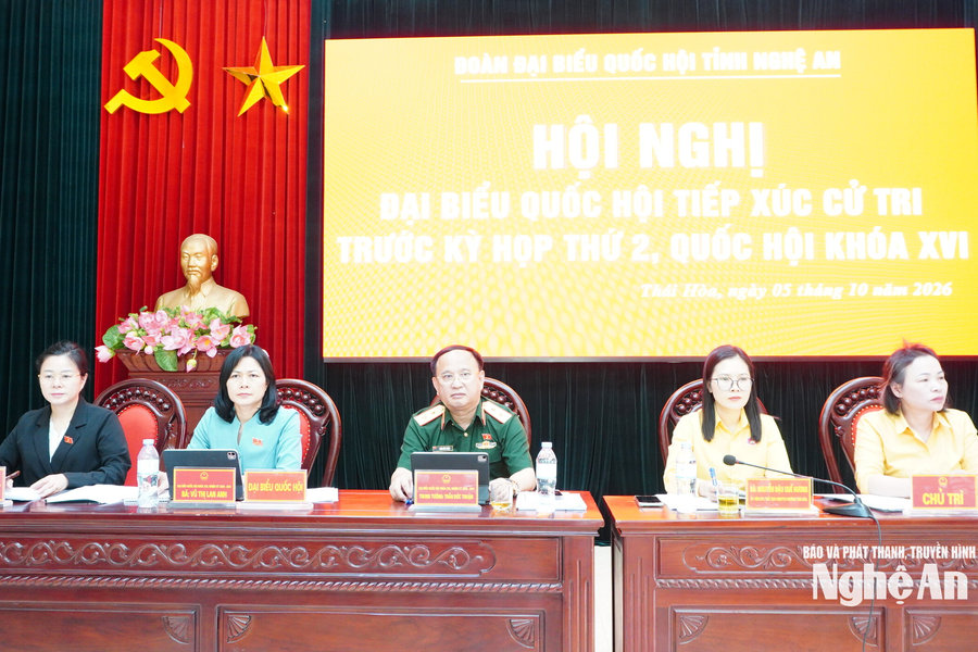 Đoàn đại biểu Quốc hội tỉnh tiếp xúc cử tri tại phường Thái Hòa