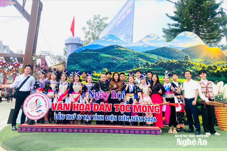 Nghệ An tham dự chương trình “Ngày hội văn hoá dân tộc Mông” lần thứ IV năm 2026 tại tỉnh Điện Biên