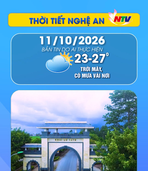 Thời tiết Nghệ An hôm nay 11/10/2026
