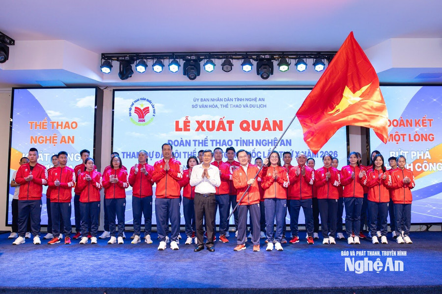 Đoàn thể thao Nghệ An xuất quân tham dự Đại hội Thể thao toàn quốc lần thứ X